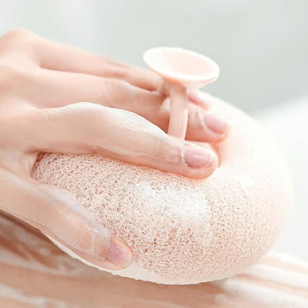 Weicher Sonnenblumen-Saug-Badeball für sanfte Reinigung