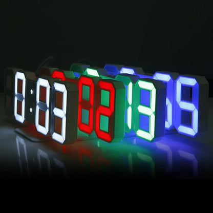 Moderne 3D LED-Wanduhr mit Temperaturanzeige für Zuhause und Büro