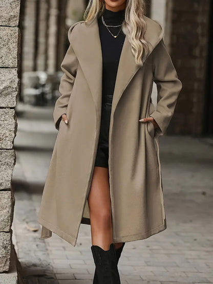 50% RABAT | Liarven™ | Schicker Wickelmantel mit Kapuze und Taille
