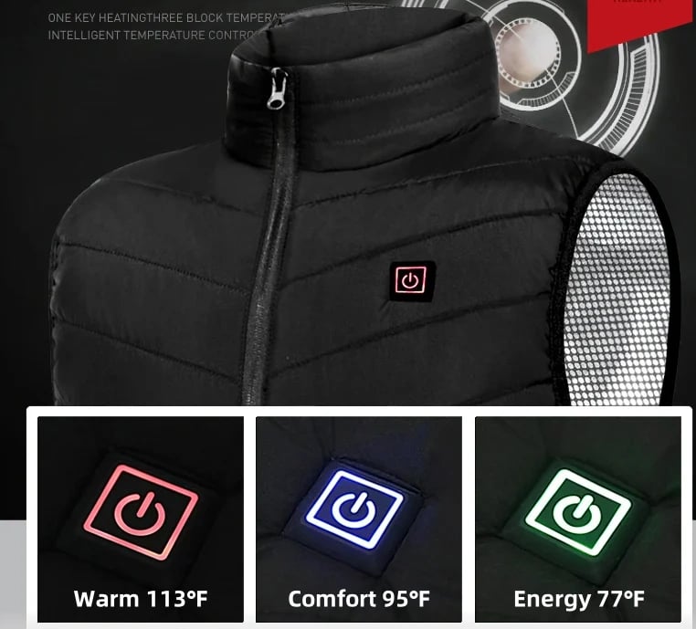 HeatPro™ - Wiederaufladbare beheizbare Outdoor-Weste für kaltes Wetter