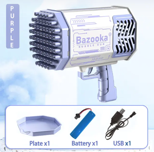 Außen-Bubble-Maschine mit bunter Licht-Raketenwerfer-Spielzeug