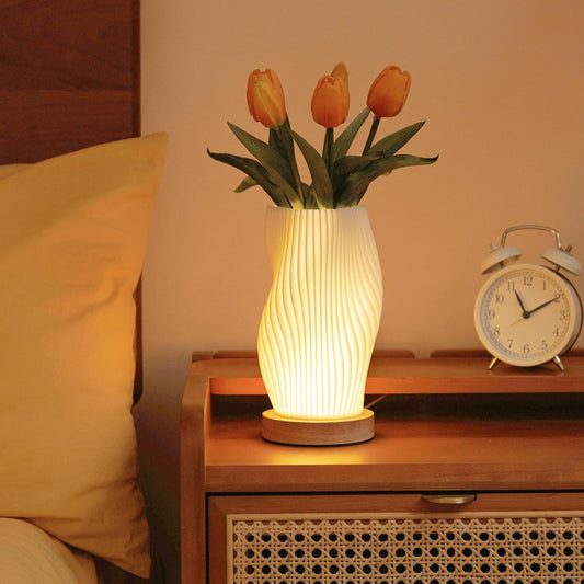 LumiGlow™ - Vintage gestreifte Nachtlichtlampe