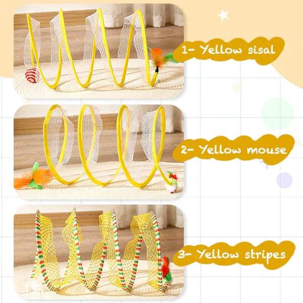 Interaktiver Katzentunnel zum spielerischen Jagen und Trainieren