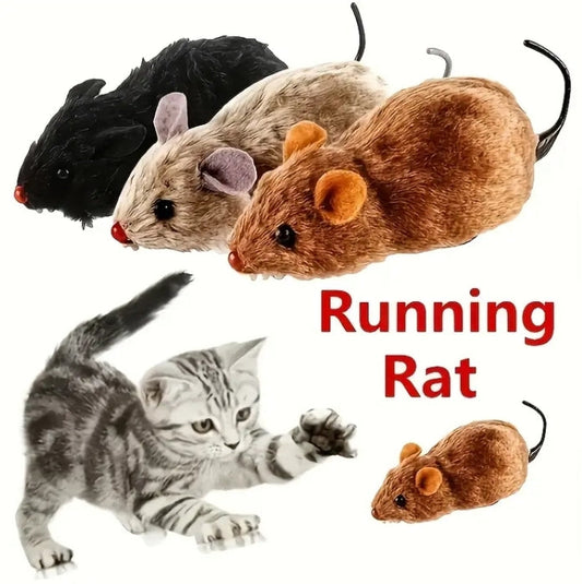 Interaktives aufziehbares Rennratten-Spielzeug für Haustiere und Kinder