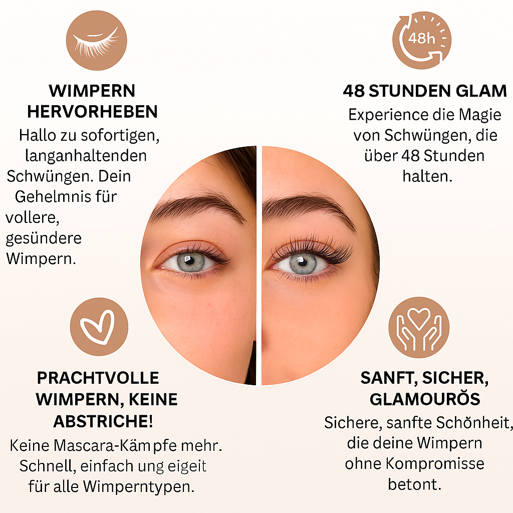 Quick-Glow Wimpernzange für mühelosen, langanhaltenden Schwung