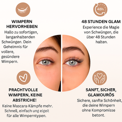 Quick-Glow Wimpernzange für mühelosen, langanhaltenden Schwung