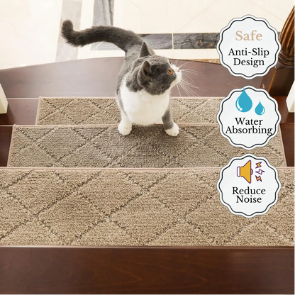 Klarer rutschfester Treppenfilm für sicherere Stufen