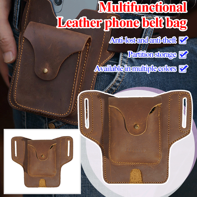 VersaBag™ | Multifunktionale Handy-Gürteltasche aus Leder