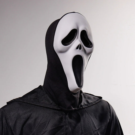 Ikonische Ghostface-Horrormaske für Halloween-Kostüm