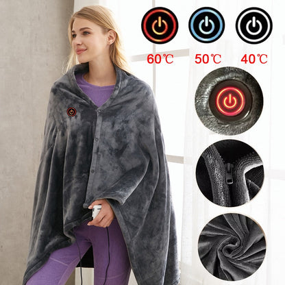 Gemütlicher beheizter Winterdecke-Schal für kaltes Wetter