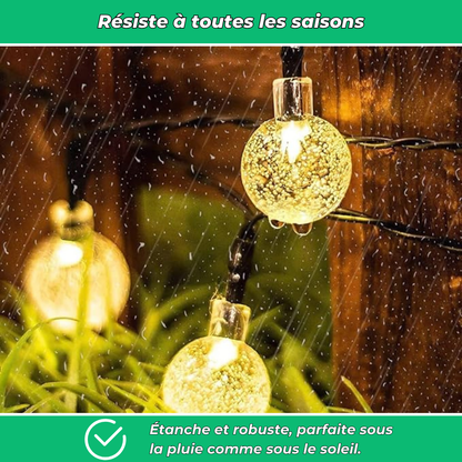 LumiGlow™ Kristall-Solarlichterkette für magische Außenbeleuchtung