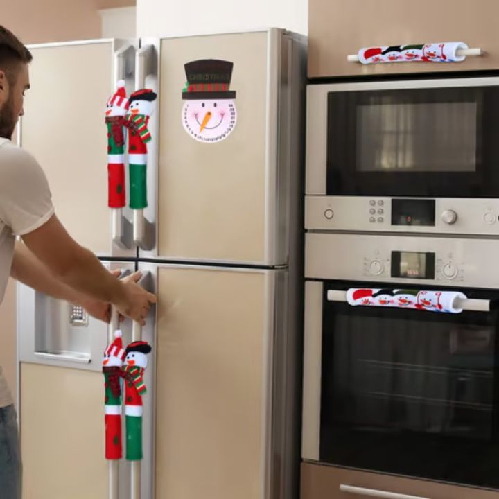 FrostyGrips™ - Weihnachtliche Schneemann-Türgriffabdeckungen