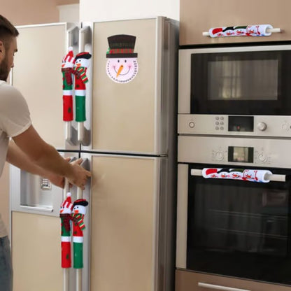 FrostyGrips™ - Weihnachtliche Schneemann-Türgriffabdeckungen