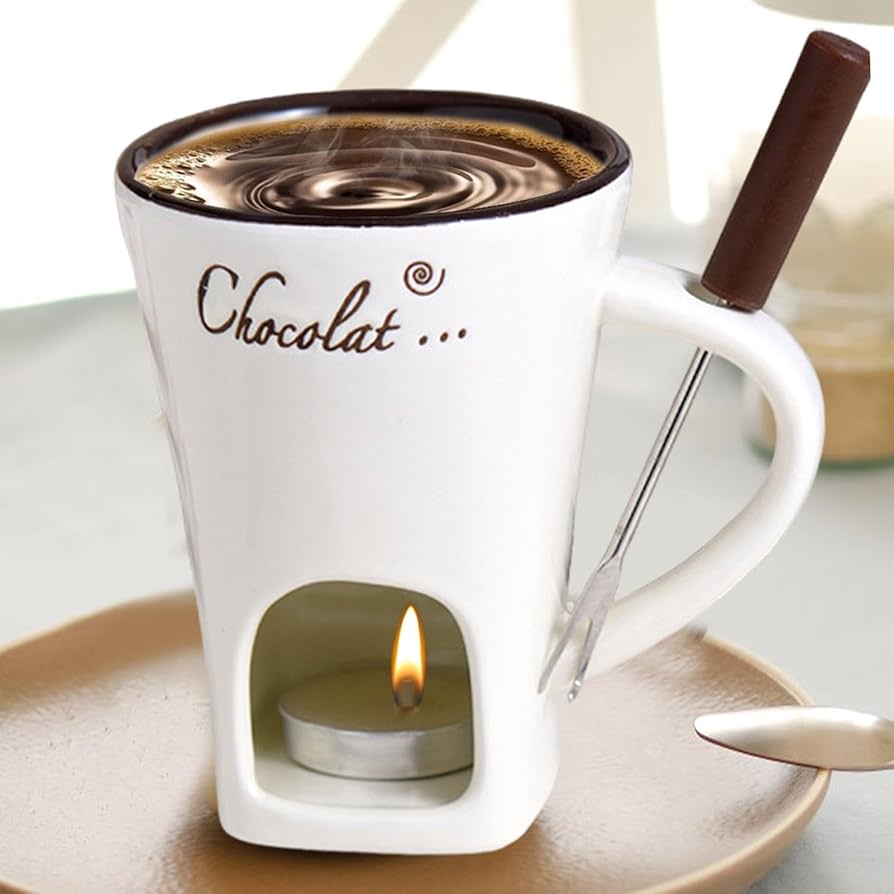 ChocoLuxe™ - Elegantes Schokoladen-Fondue-Becher-Set