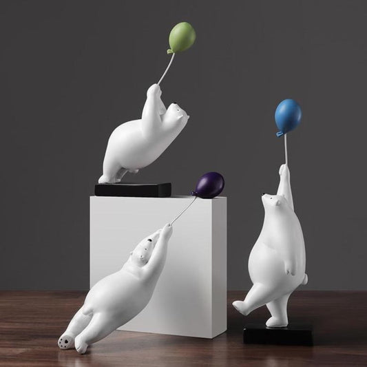 Moderne abstrakte Metall-Tischskulptur Dekor