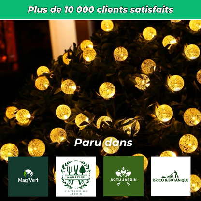 LumiGlow™ Kristall-Solarlichterkette für magische Außenbeleuchtung