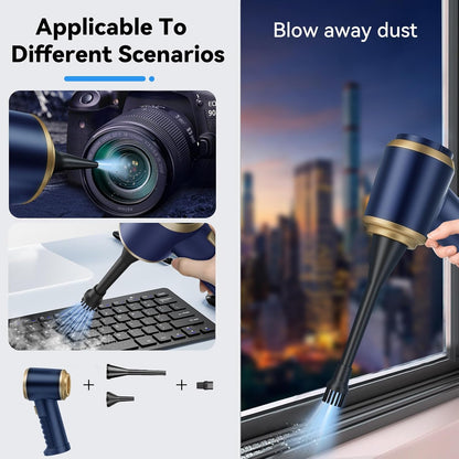 Tragbarer kabelloser Mini-Staubsauger und Luftgebläse für Auto und Zuhause