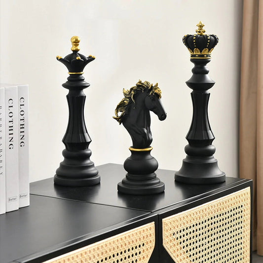 Moderne minimalistische Schachfigur-Skulptur Dekoration