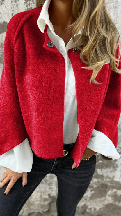 Jackify™ | Wollmantel mit Rundhalsausschnitt
