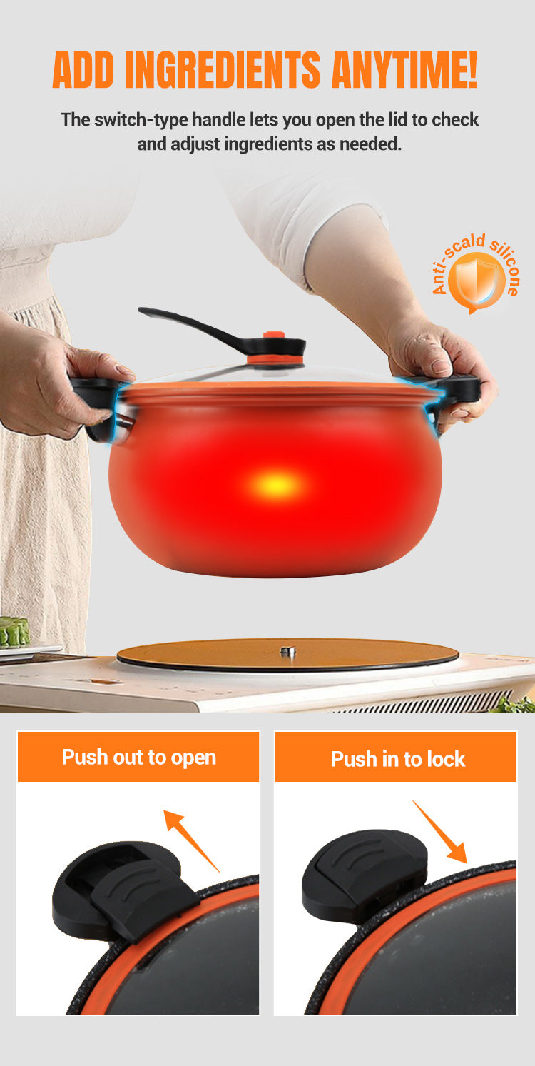 McRib™ Stone Mikro-Druckkochtopf - Kochgeschirr mit großer Kapazität