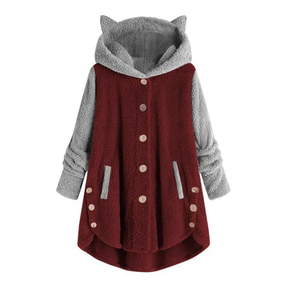 50% Rabatt | Tilly™ - Kapuzenpulli mit Knopfleiste und Ohren [Letzter Tag Rabatt]