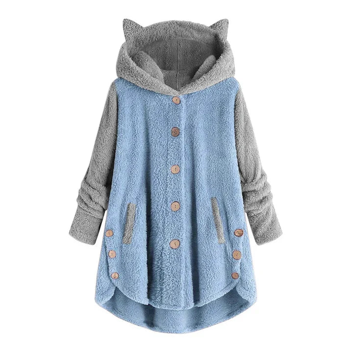 50% Rabatt | Tilly™ - Kapuzenpulli mit Knopfleiste und Ohren [Letzter Tag Rabatt]