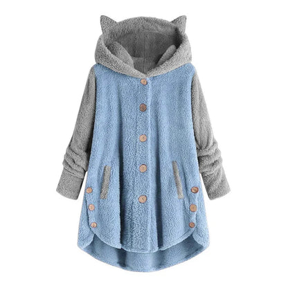 50% Rabatt | Tilly™ - Kapuzenpulli mit Knopfleiste und Ohren [Letzter Tag Rabatt]