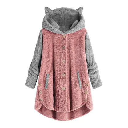 50% Rabatt | Tilly™ - Kapuzenpulli mit Knopfleiste und Ohren [Letzter Tag Rabatt]
