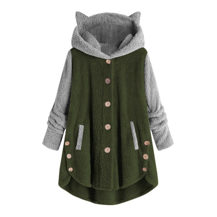 50% Rabatt | Tilly™ - Kapuzenpulli mit Knopfleiste und Ohren [Letzter Tag Rabatt]