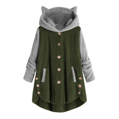 50% Rabatt | Tilly™ - Kapuzenpulli mit Knopfleiste und Ohren [Letzter Tag Rabatt]