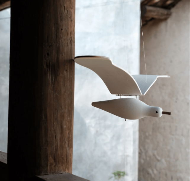 CoastalCrafts™ | Handgefertigte hölzerne Möwe Hängende Ornament
