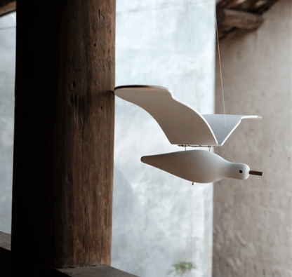 CoastalCrafts™ | Handgefertigte hölzerne Möwe Hängende Ornament