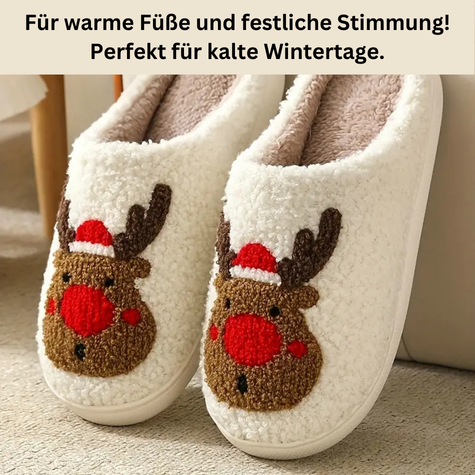 FluffSteps™ - Kuschelige Plüschhausschuhe für warmen Winterkomfort