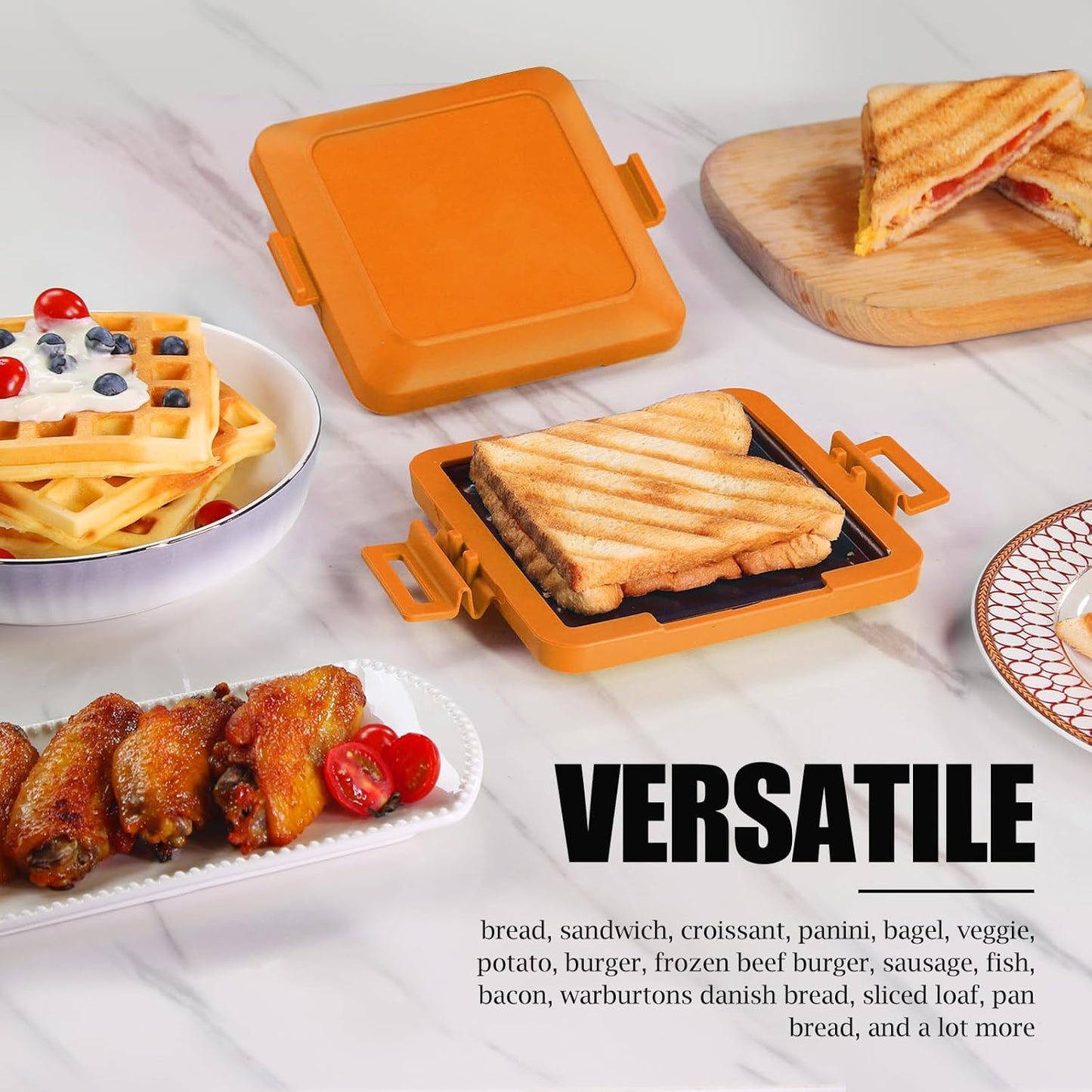 Kompakter Mikrowellen-Toastie-Sandwichmaker für schnelle Snacks