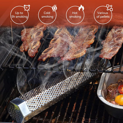 SmokeMaster™ - Edelstahl Pellet-Grillbox für rauchigen BBQ-Geschmack