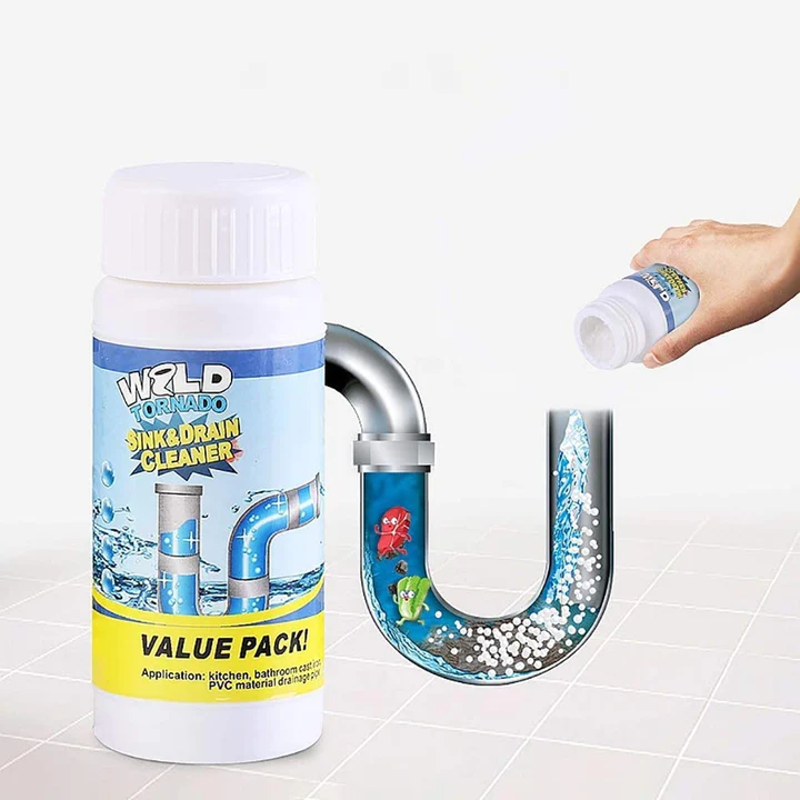 DrainFlow™ - Schnell wirkendes Abflussreinigungs-Pulver