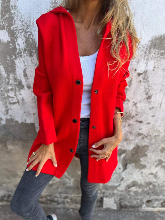 50% Rabatt | TrailBlazer™ - Lässiger einreihiger Blazer met Capuchon [Letzter Tag Rabatt]