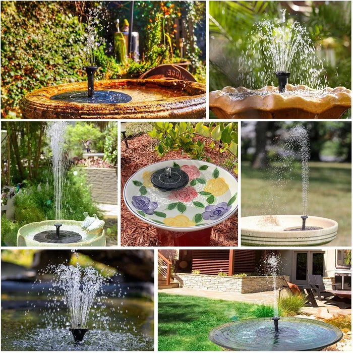Solarbetriebener Quellivo Gartenbrunnen mit sanftem Wasserspiel