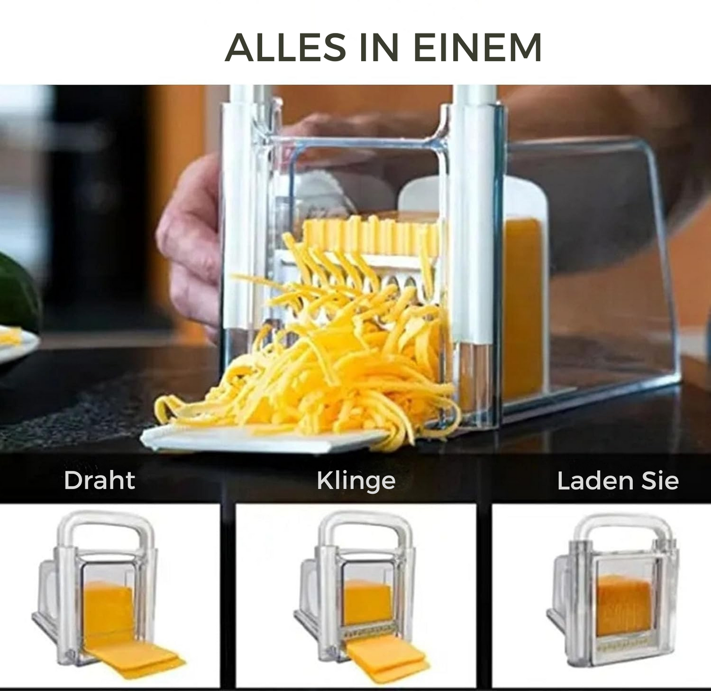 Elektrischer Käseschneider für perfekte gleichmäßige Käsescheiben