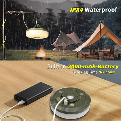 CampGlow™ | 4-in-1 Campinglampe mit RGB-Lichterketten und Powerbank