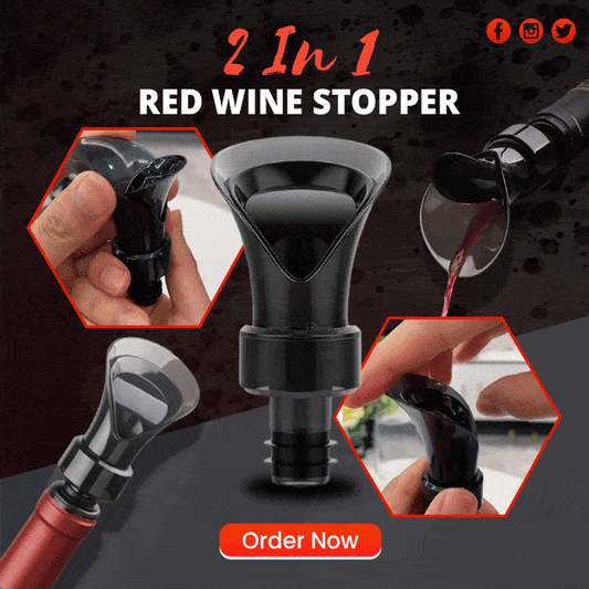 VinoSeal™ - 2-in-1 Rotweinverschluss und Ausgießer