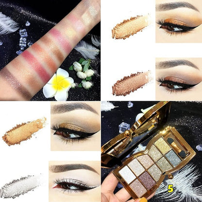 ShimmerGlam™ | 10 Farben Sparkle Shimmer Lidschatten-Palette