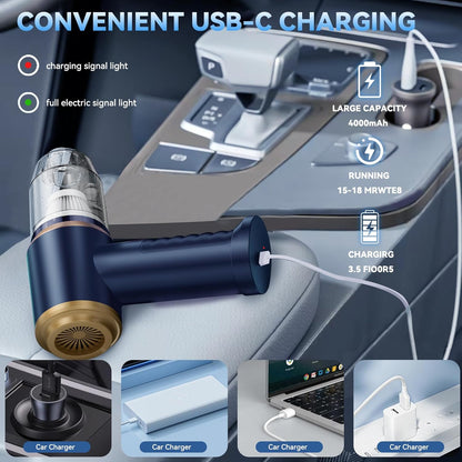 Tragbarer kabelloser Mini-Staubsauger und Luftgebläse für Auto und Zuhause