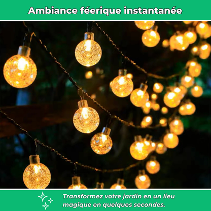 LumiGlow™ Kristall-Solarlichterkette für magische Außenbeleuchtung