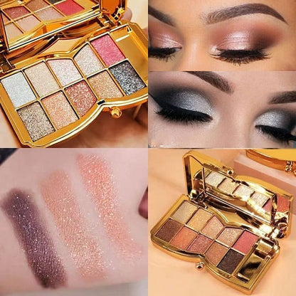 ShimmerGlam™ | 10 Farben Sparkle Shimmer Lidschatten-Palette