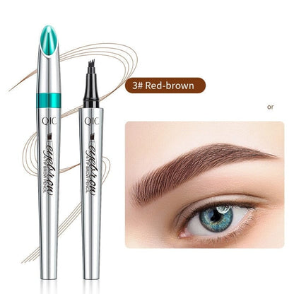 BrowFork™ – 3D Wasserdichter Augenbrauenstift mit 4-Zinken-Spitze