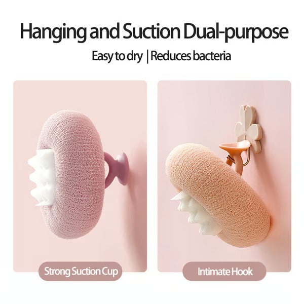 Weicher Sonnenblumen-Saug-Badeball für sanfte Reinigung