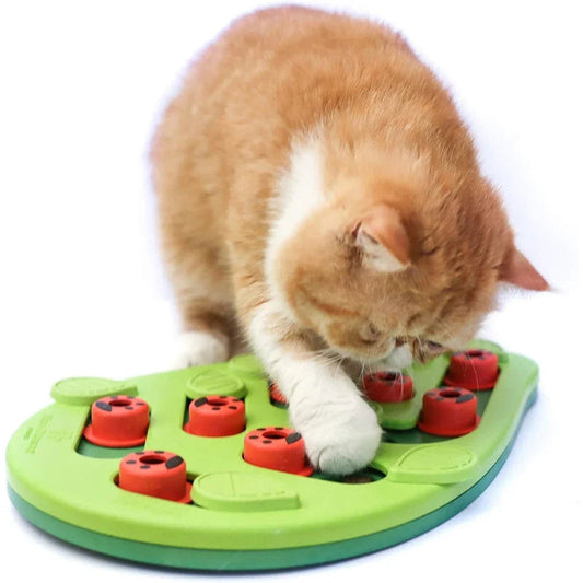 PurrPlay™ - Interaktiver Puzzle-Katzennapf für unterhaltsame Mahlzeiten