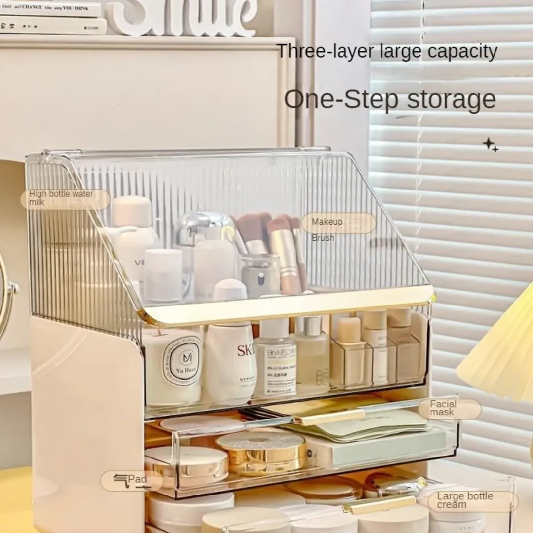 GlowEase™ - Vielseitige staubdichte Kosmetik-Organizer-Box