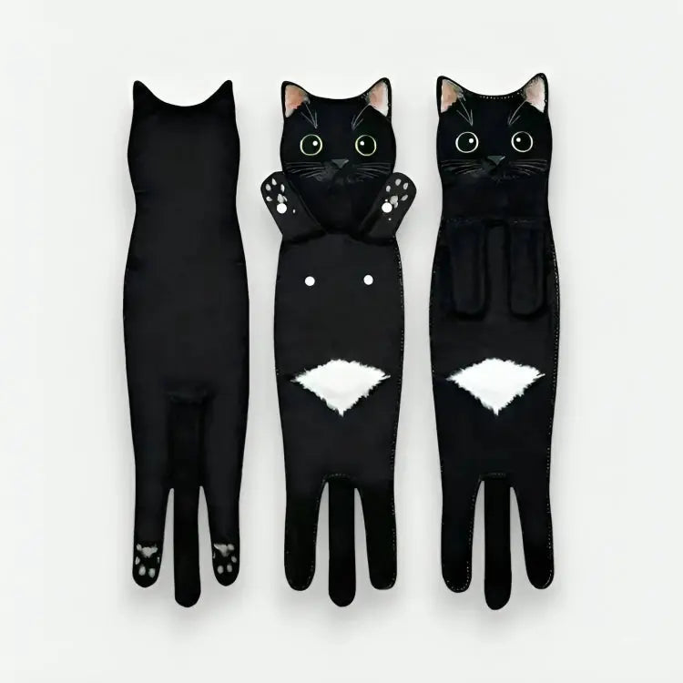 CozyNest™ - Weiches Baumwollhandtuch mit Katzenmotiv